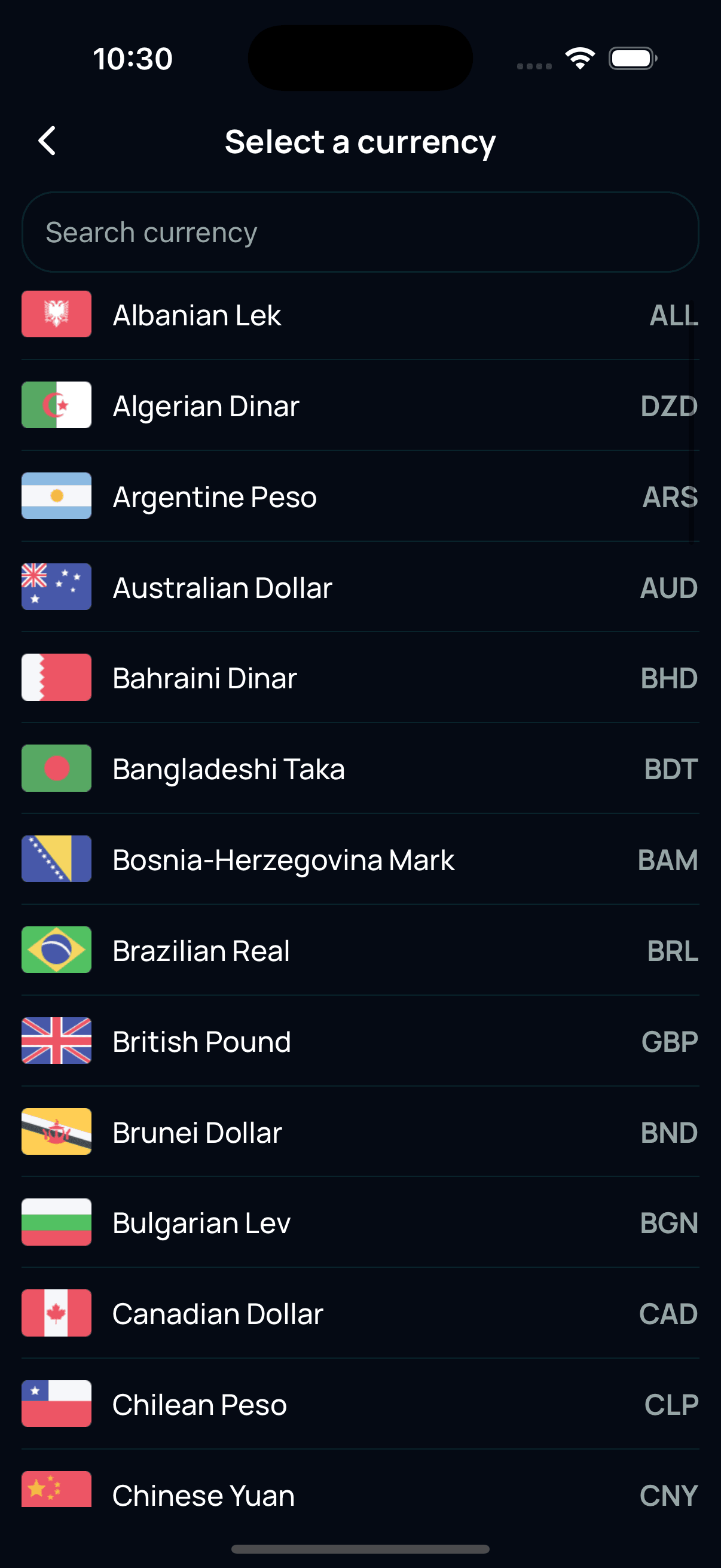 Curvio Currency Converter App Screenshot